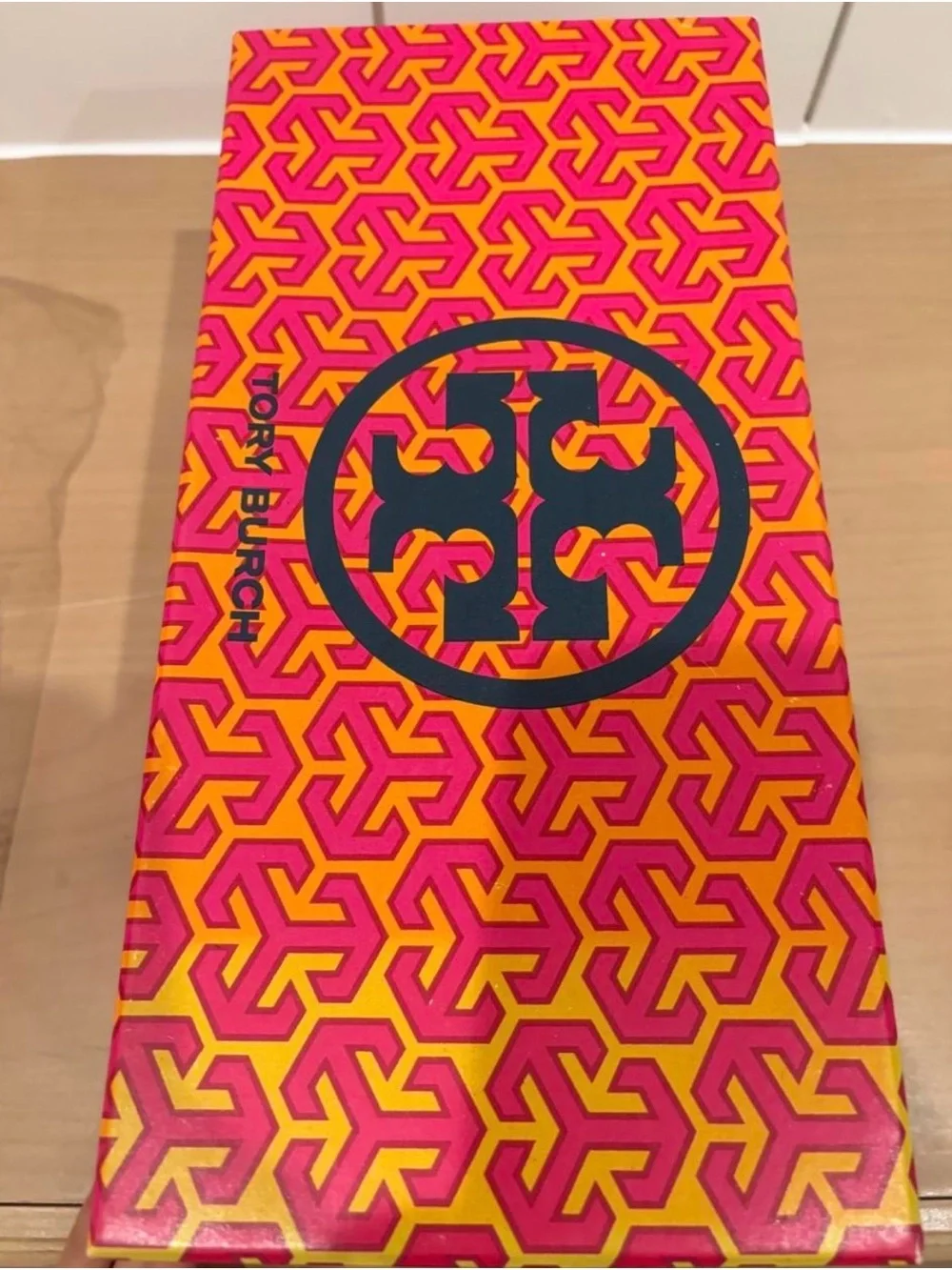 Tory Burch Wine Red Suede Logo Ballet Flats